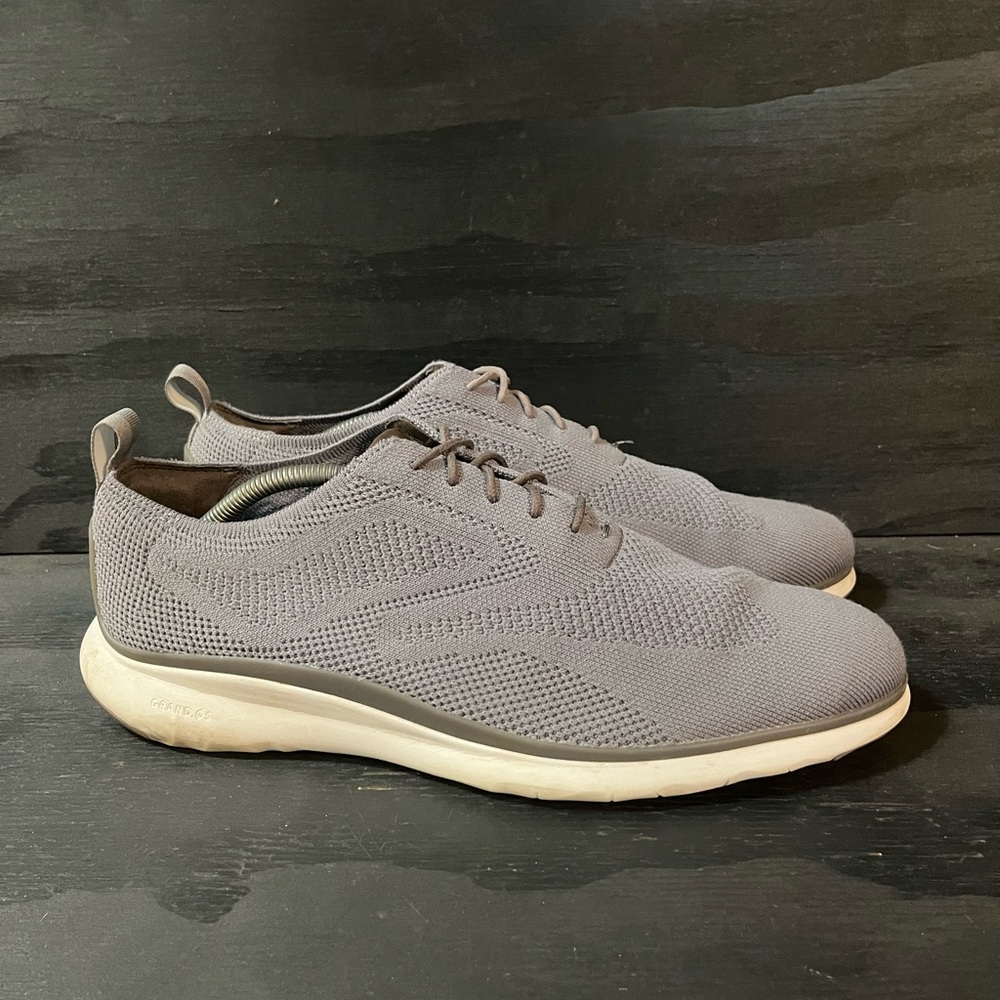 Cole Haan 3.ZeroGrand Mens Size 12 Wingtip Oxford Rockridge Grey Dress Shoes